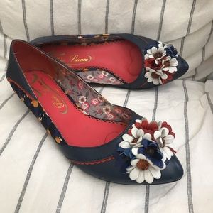 Poetic License Navy Floral Flats